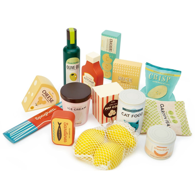 Tender Leaf wooden supermarket grocery set for toddlers