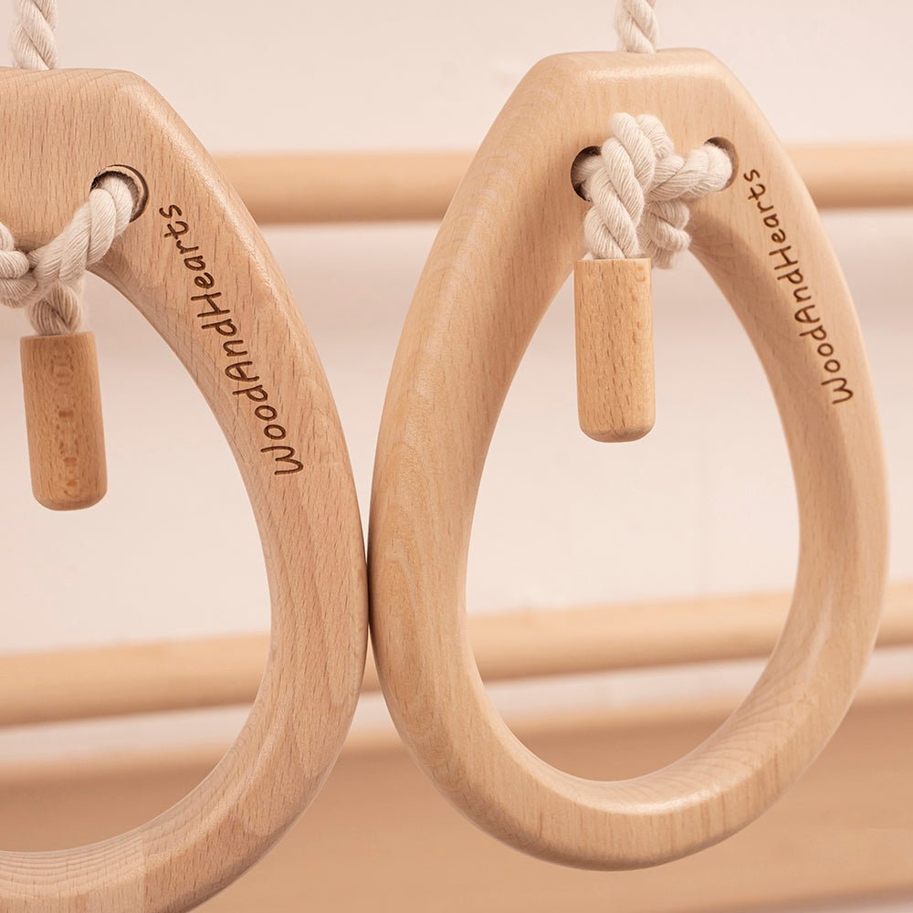 Swedish wall – with optional climbing and gym accessories - The Nurturing Nook