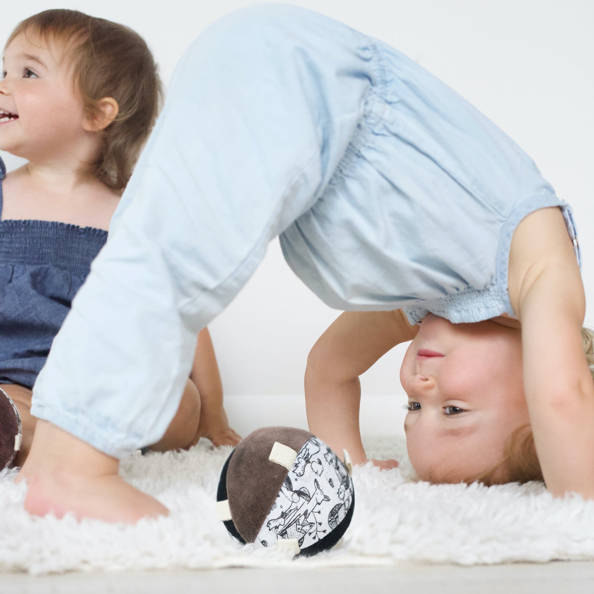 Taggy Ball with Rattle - Woodland - The Nurturing Nook