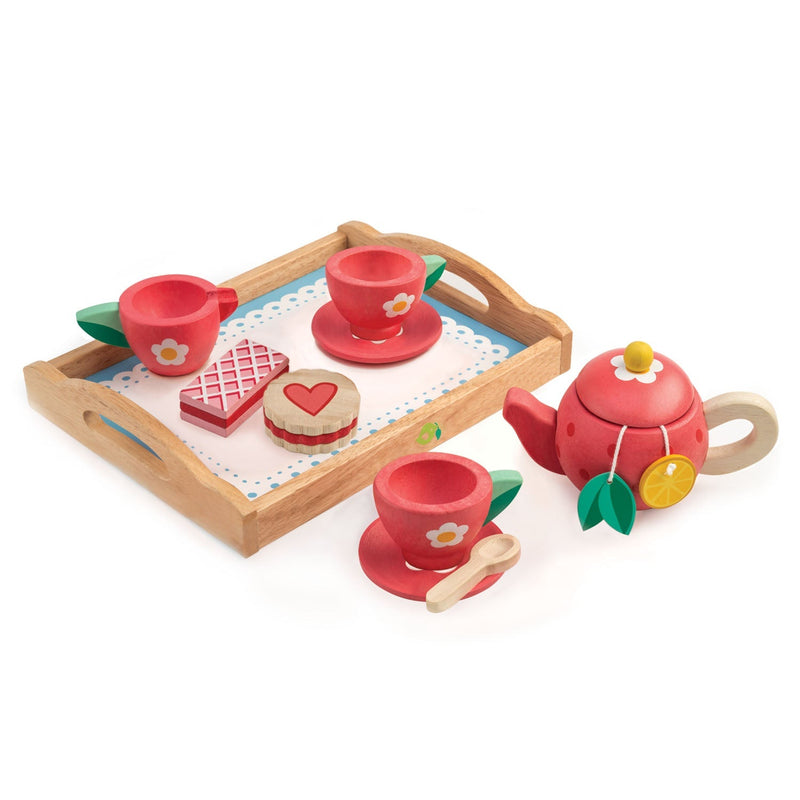 Tender Leaf wooden tea tray set – pretend play kitchen toy