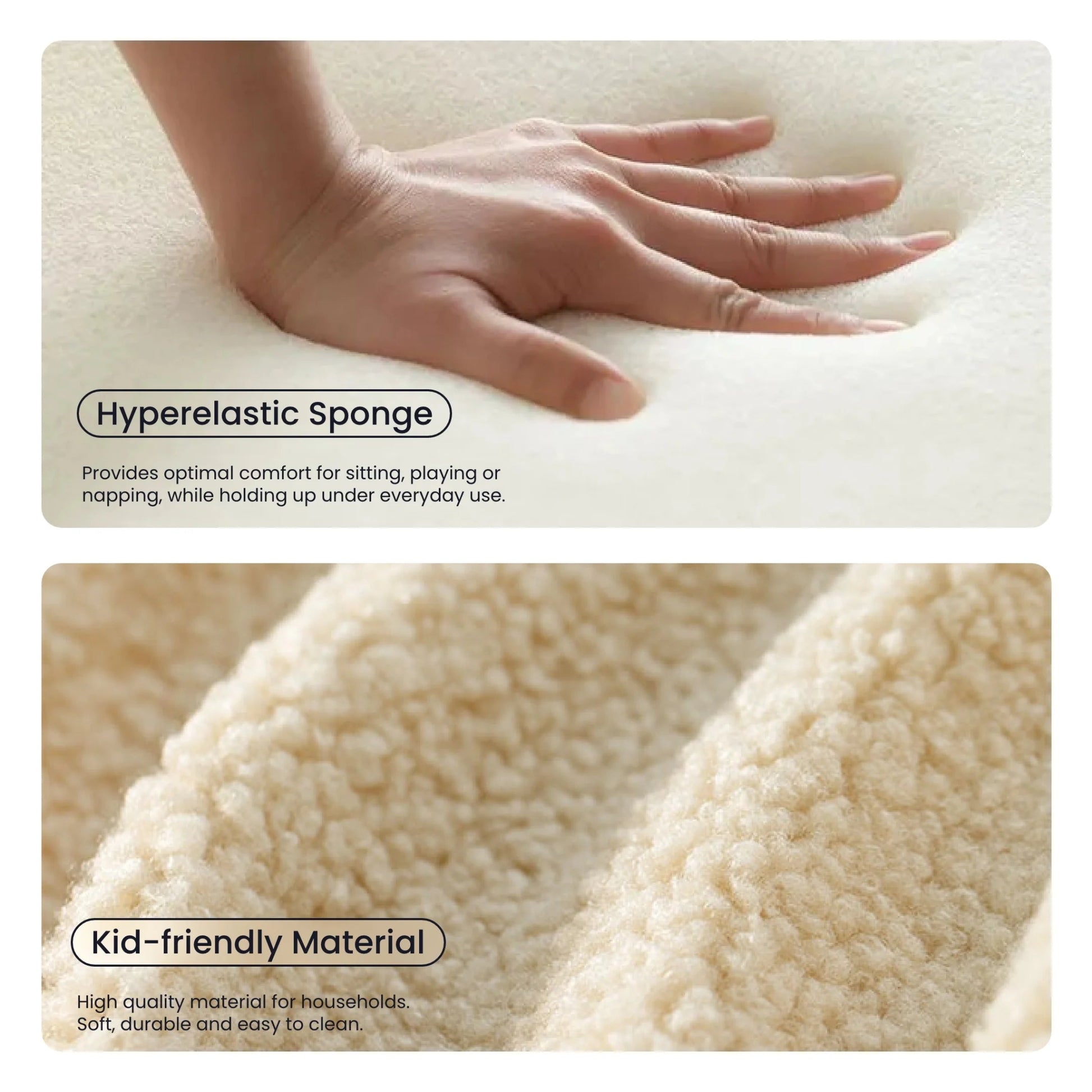 Tiny Land® Afternoon Couch —— Cream Kids Chair - The Nurturing Nook