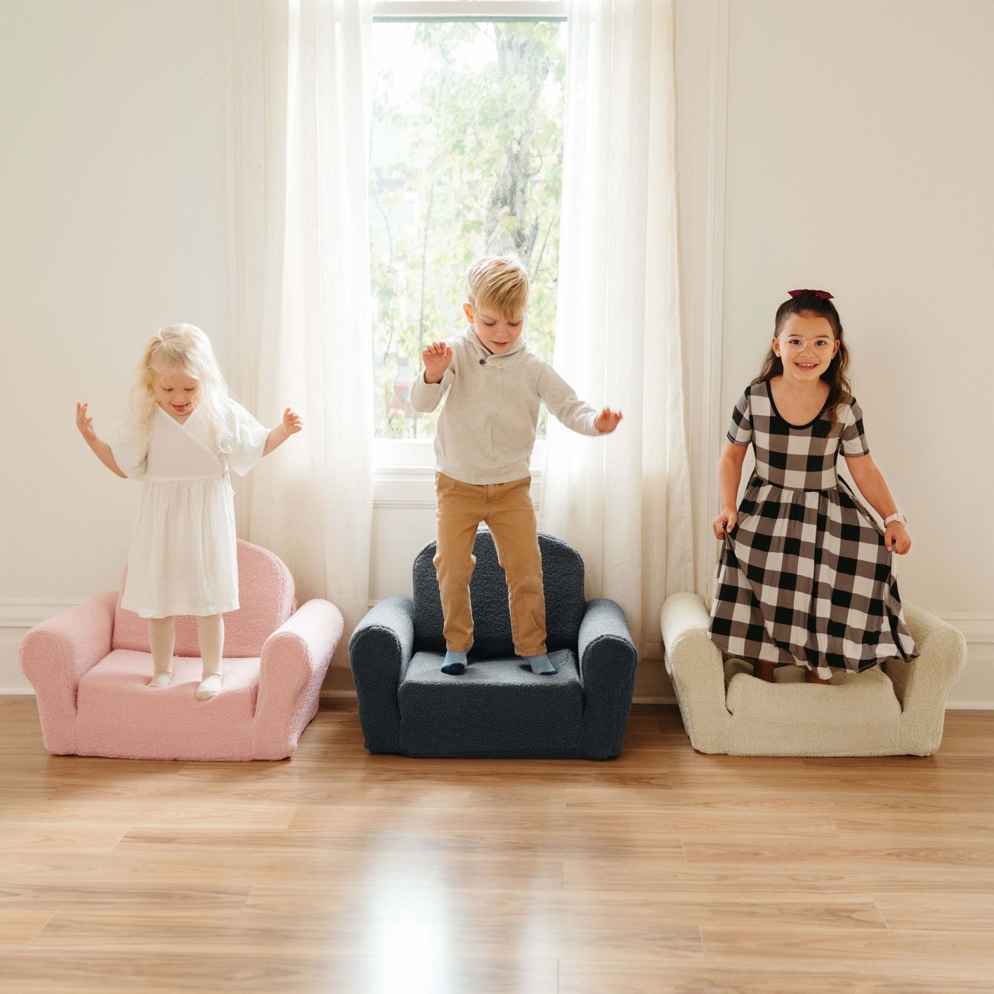 Tiny Land® Afternoon Couch —— Cream Kids Chair - The Nurturing Nook