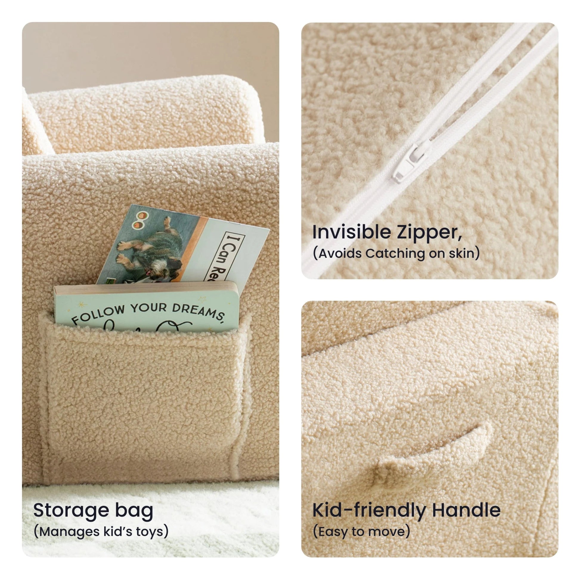 Tiny Land® Afternoon Couch —— Cream Kids Chair - The Nurturing Nook