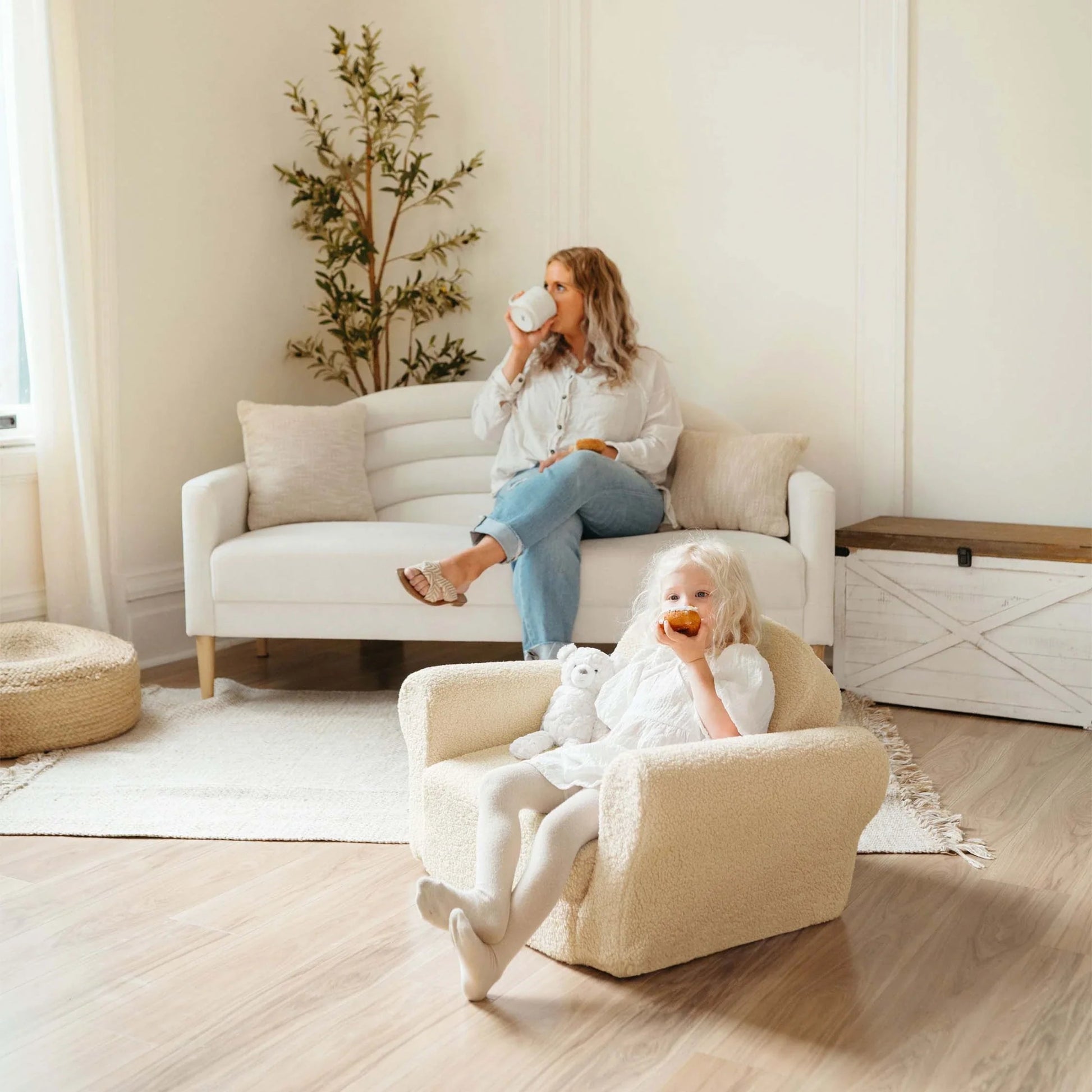 Tiny Land® Afternoon Couch —— Cream Kids Chair - The Nurturing Nook