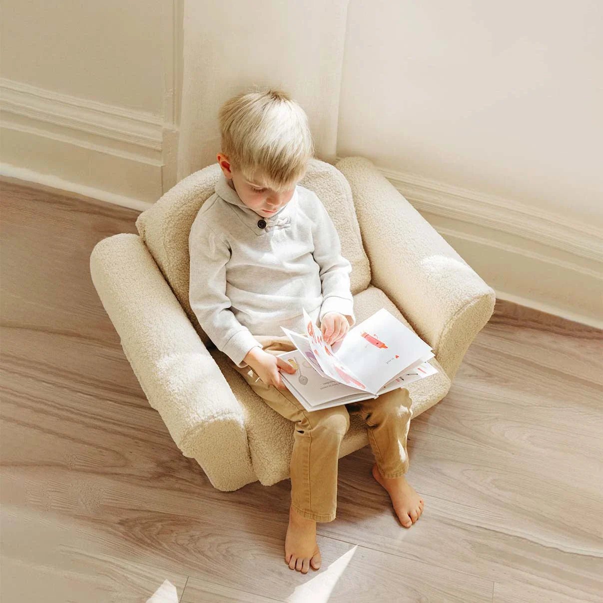 Tiny Land® Afternoon Couch —— Cream Kids Chair - The Nurturing Nook