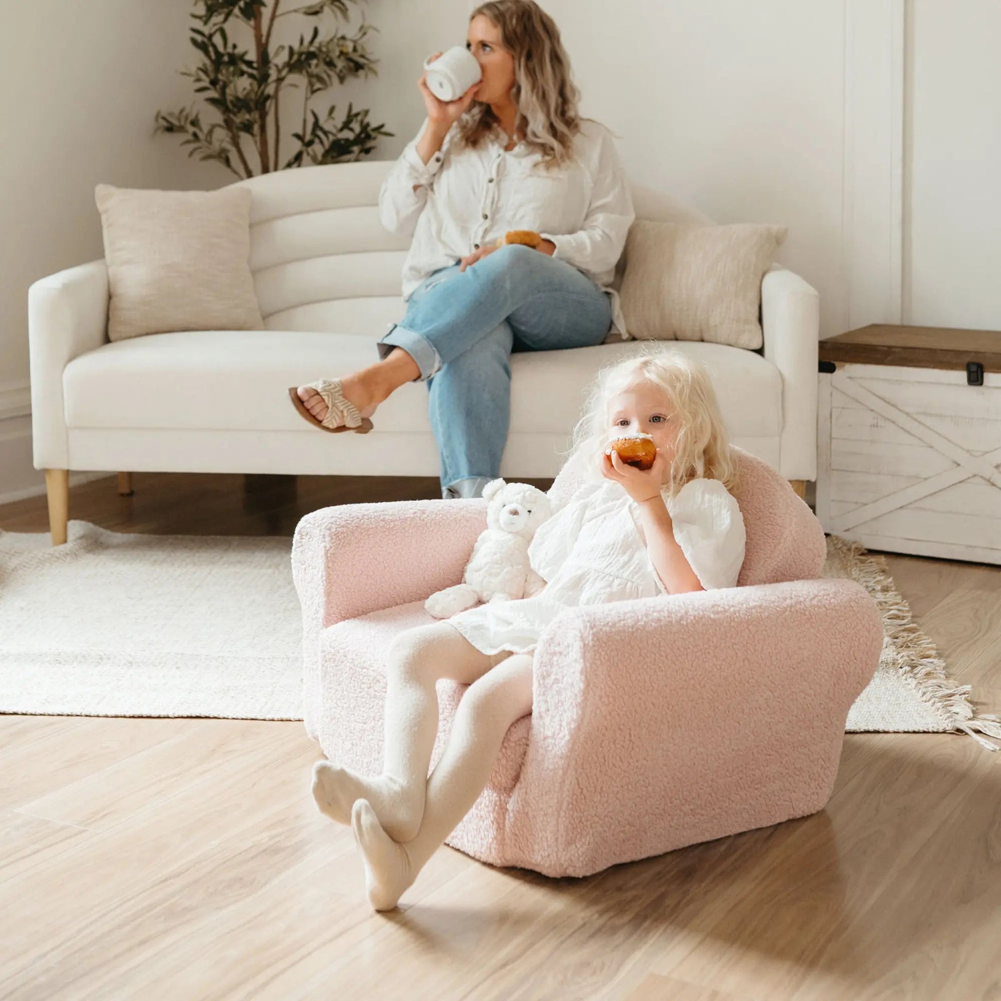 Tiny Land® Afternoon Couch —— Pink Kids Chair - The Nurturing Nook