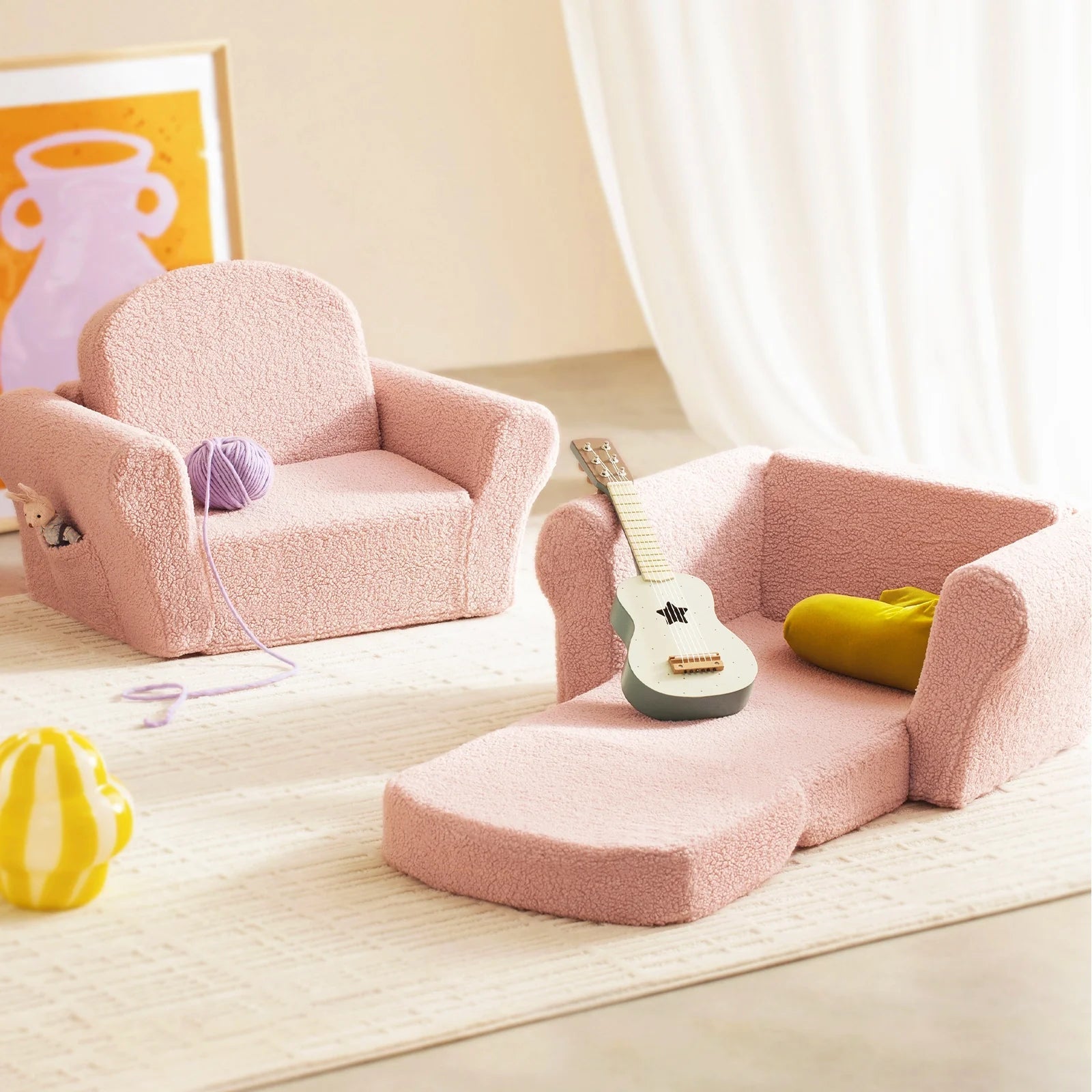 Tiny Land® Afternoon Couch —— Pink Kids Chair - The Nurturing Nook