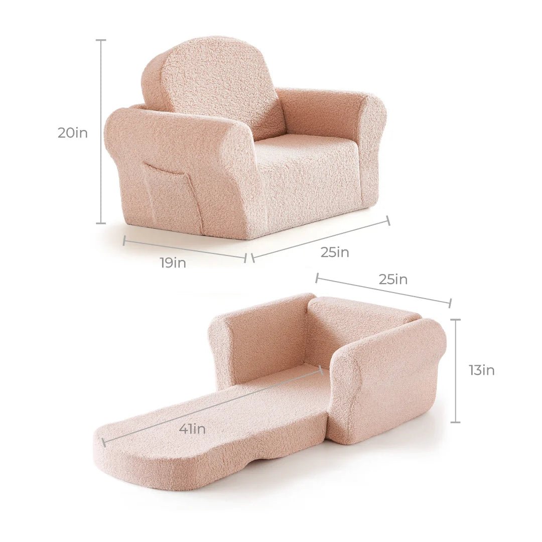 Tiny Land® Afternoon Couch —— Pink Kids Chair - The Nurturing Nook
