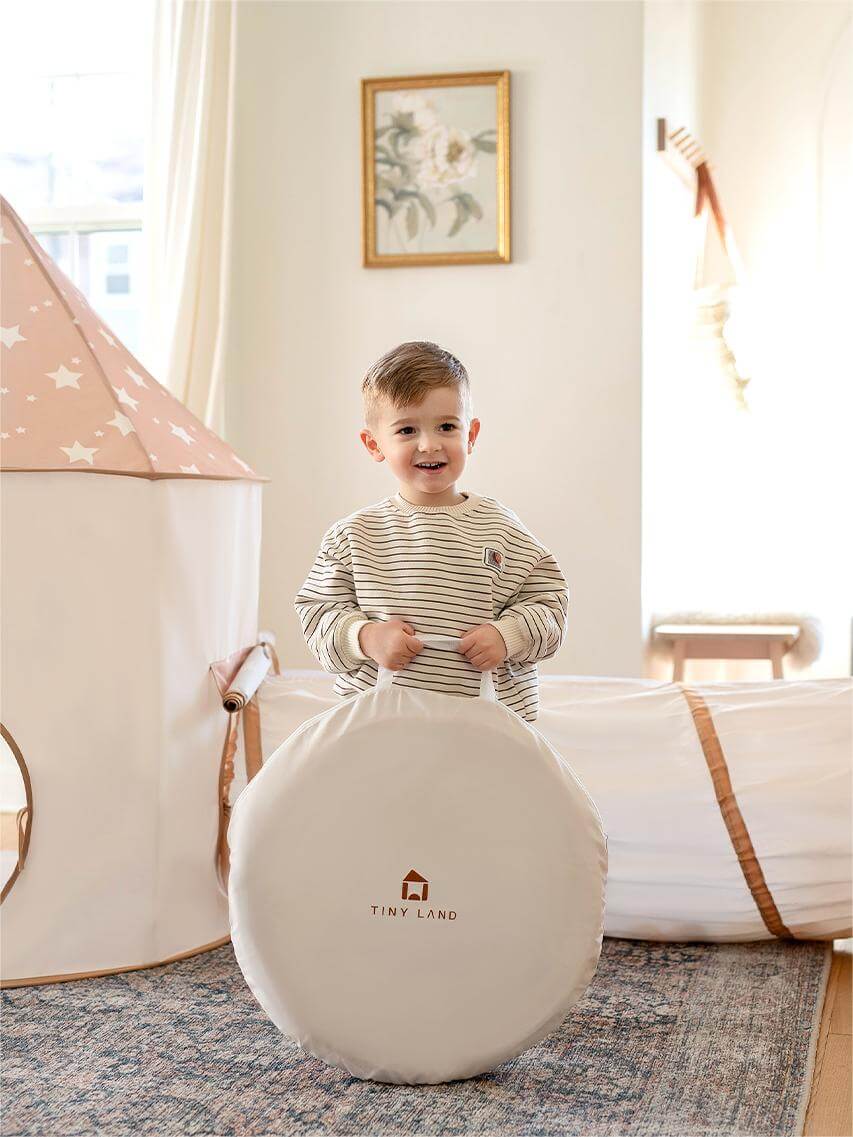 Tiny Land® Compact Adventure 3 - in - 1 Play Tunnel With no Balls - The Nurturing Nook