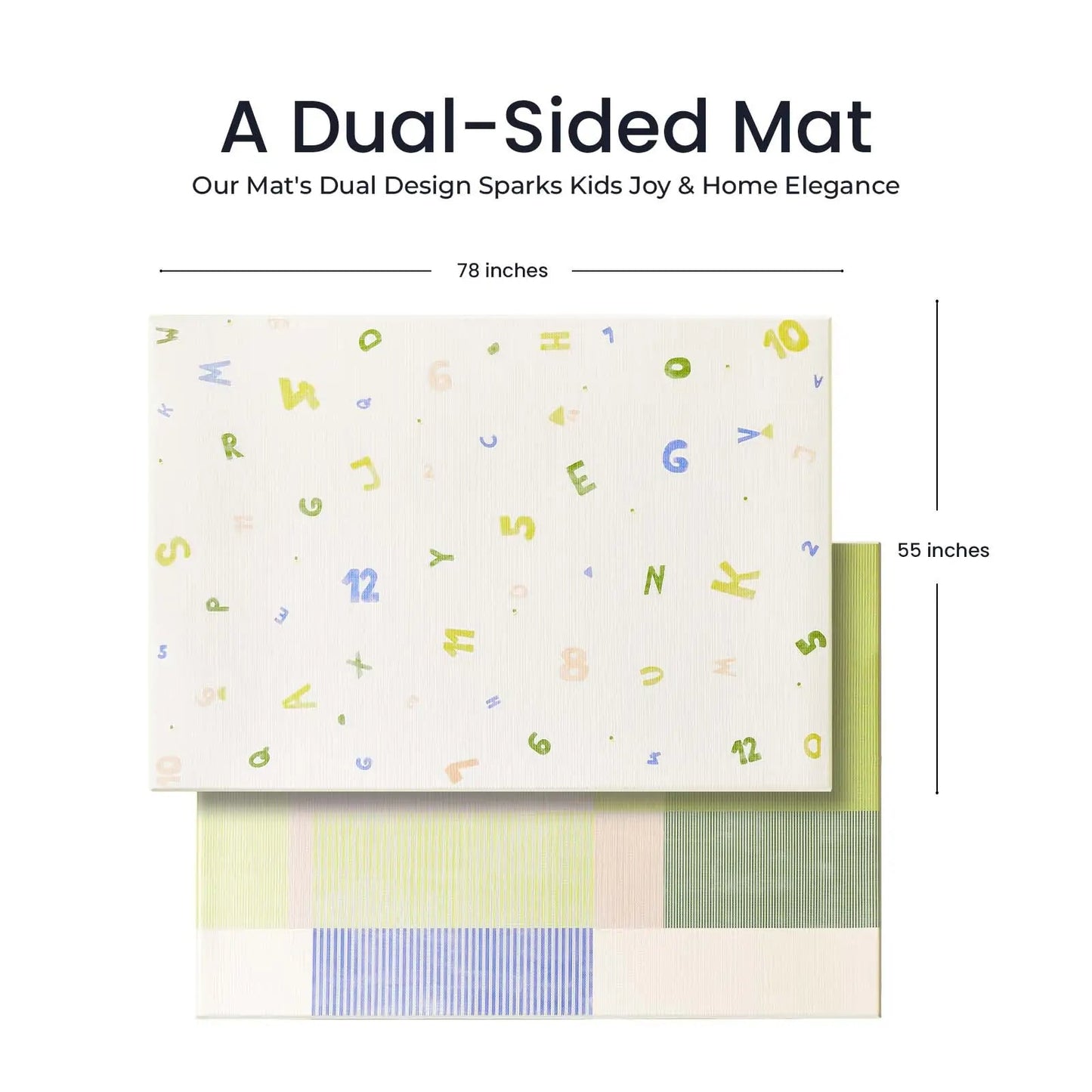 Tiny Land® Double - Sided Baby Playmat Alphabet Adventure - The Nurturing Nook