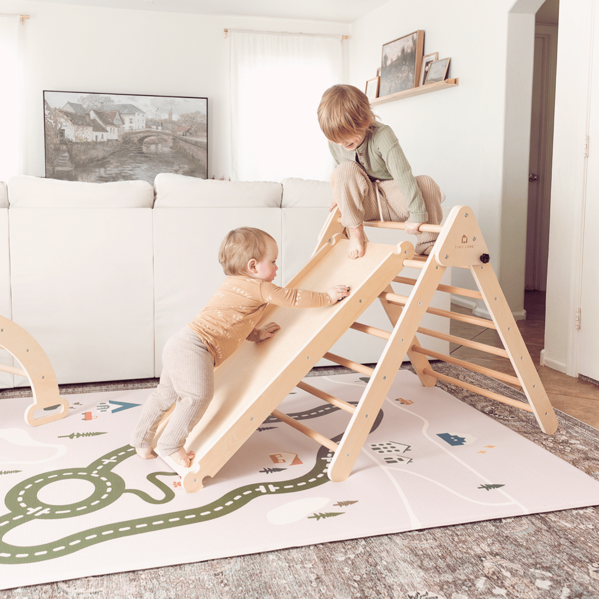 Tiny Land® Double - Sided Baby Playmat Forest Track Wonder - The Nurturing Nook