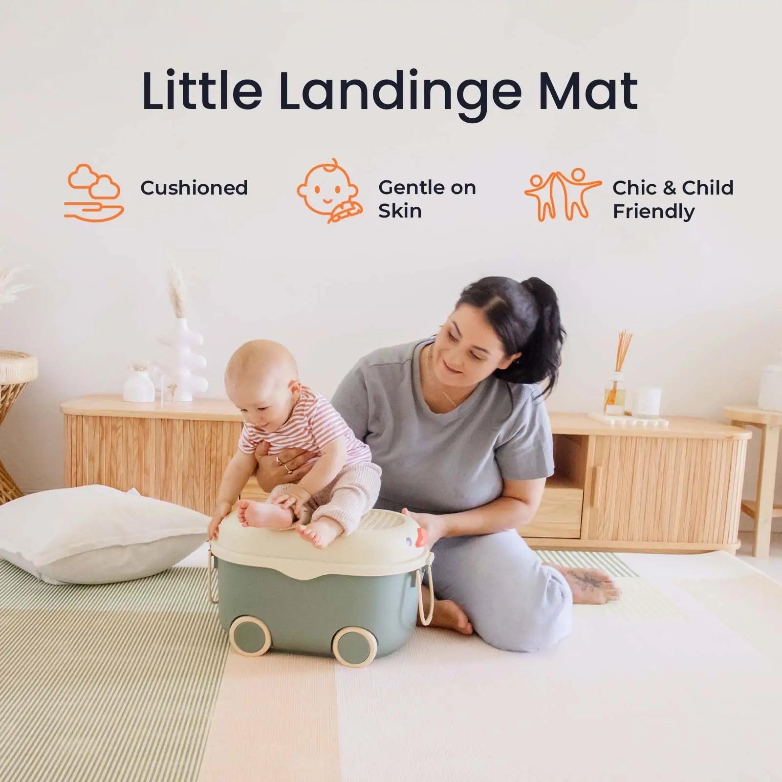 Tiny Land® Double - Sided Baby Playmat Smiley Quest - The Nurturing Nook