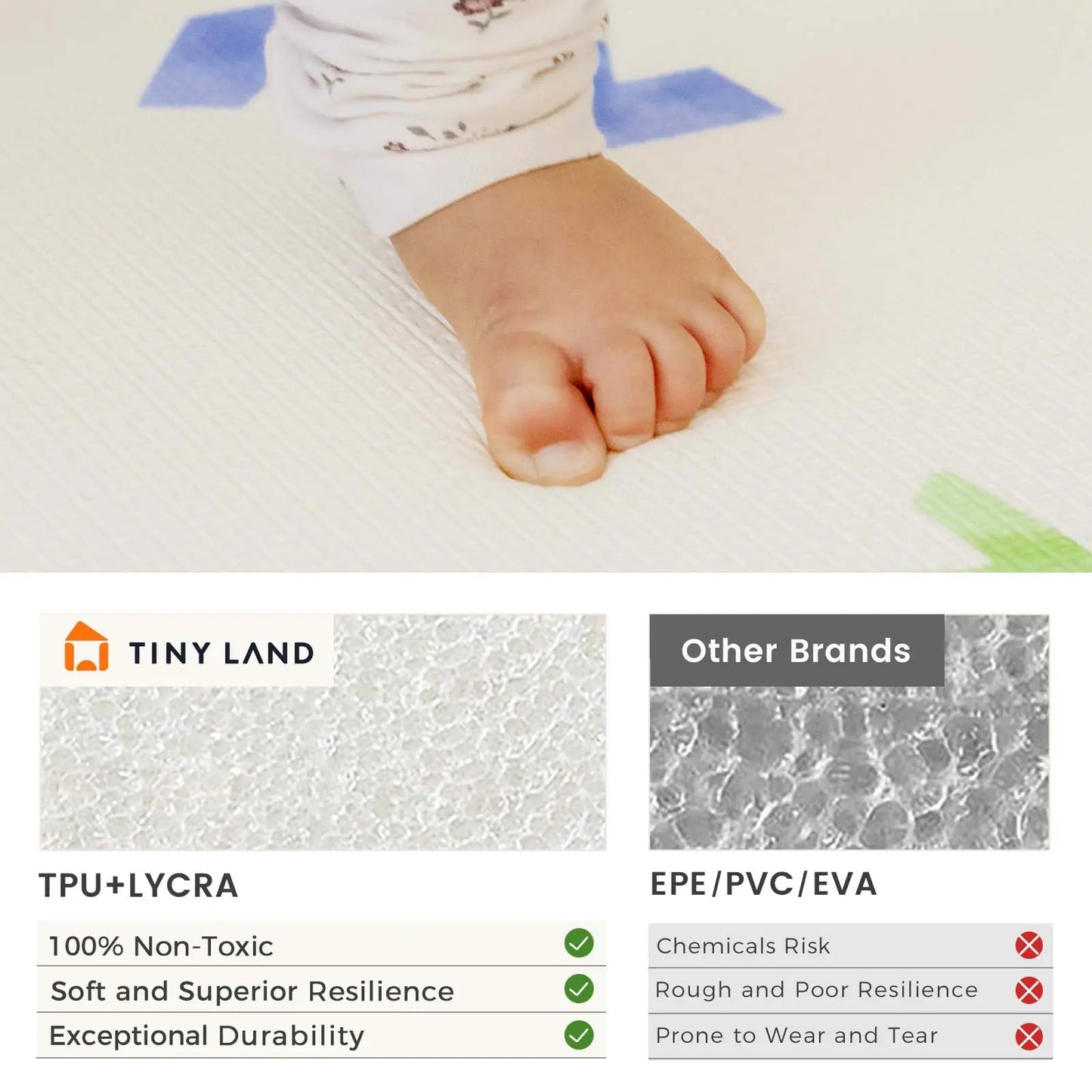 Tiny Land® Double - Sided Baby Playmat Smiley Quest - The Nurturing Nook