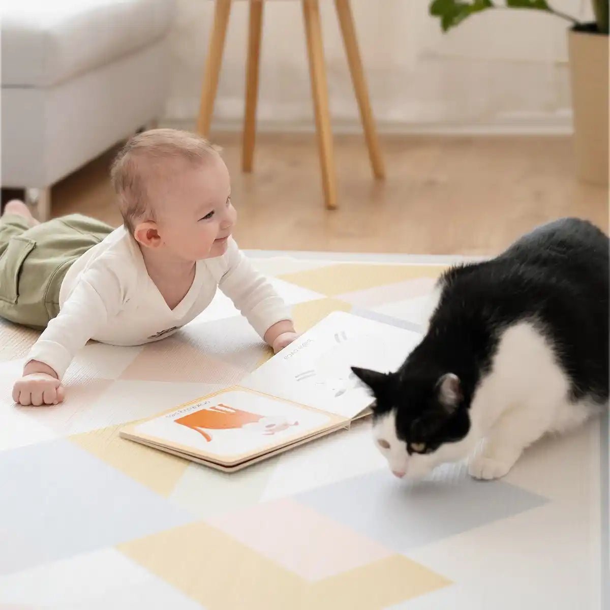 Tiny Land® Double - Sided Baby Playmat Urban Zoo Adventure - The Nurturing Nook