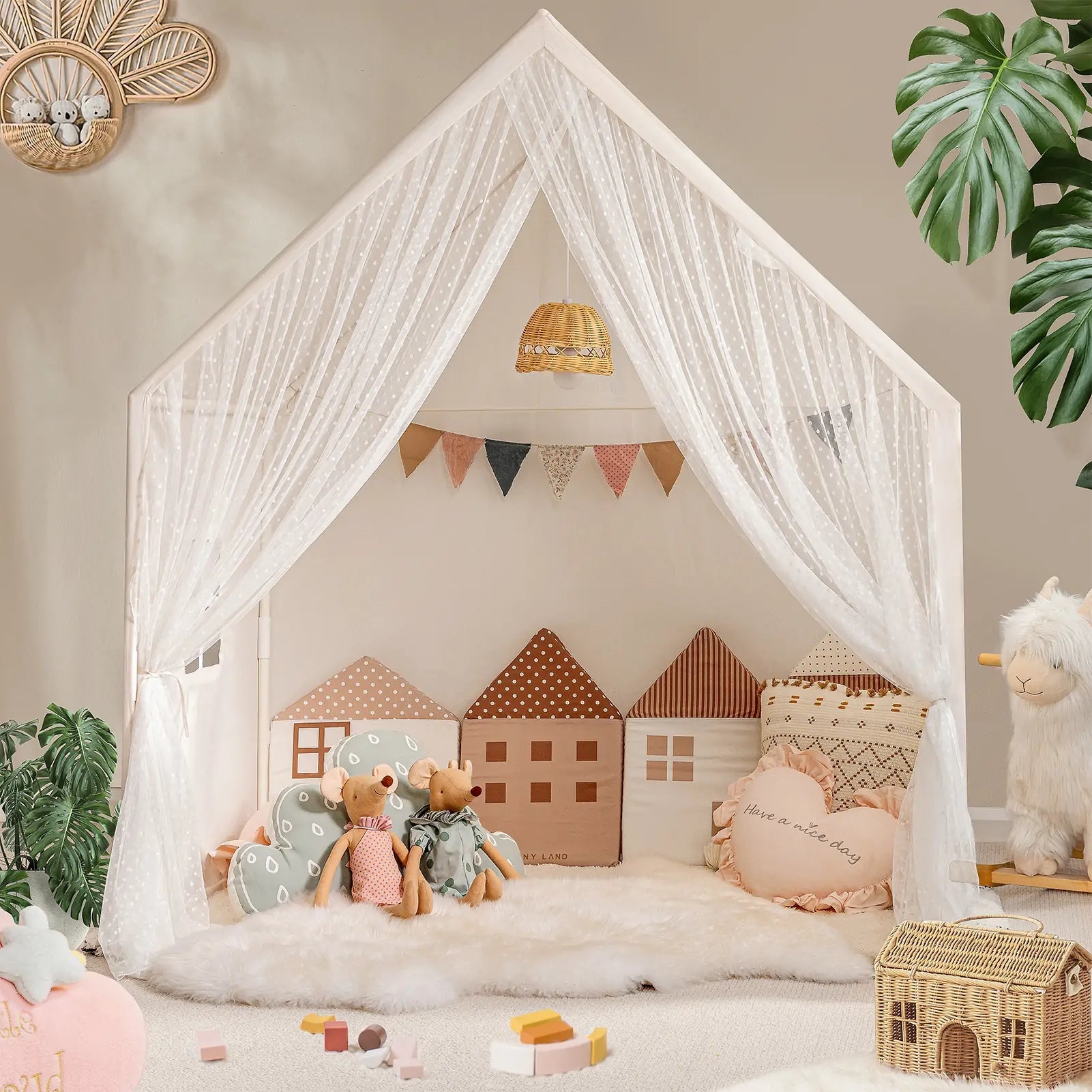 Tiny Land® Large Space Play House with Star Lights - The Nurturing Nook