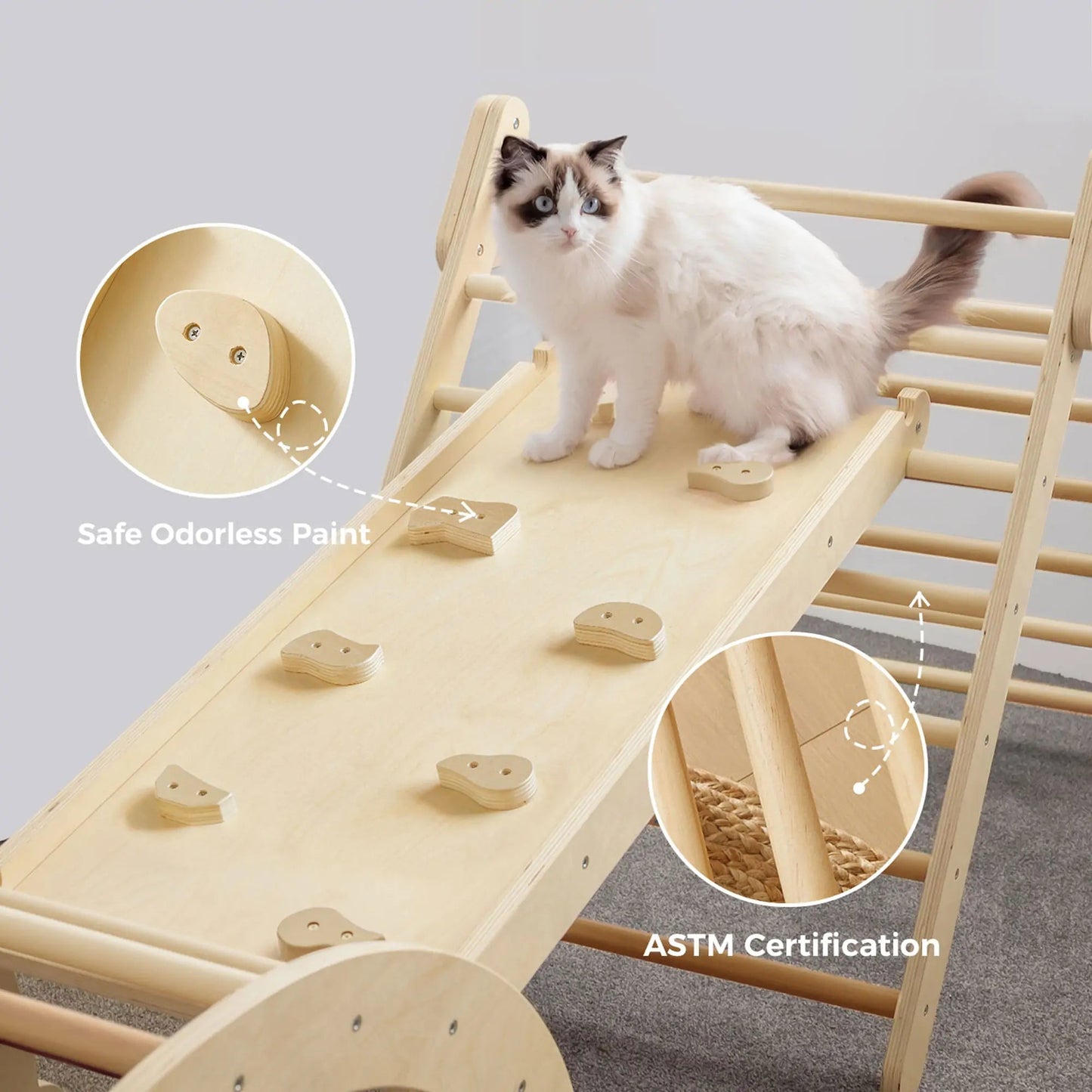 Tiny Land® Montessori climbing set – Pikler triangle with slide - The Nurturing Nook