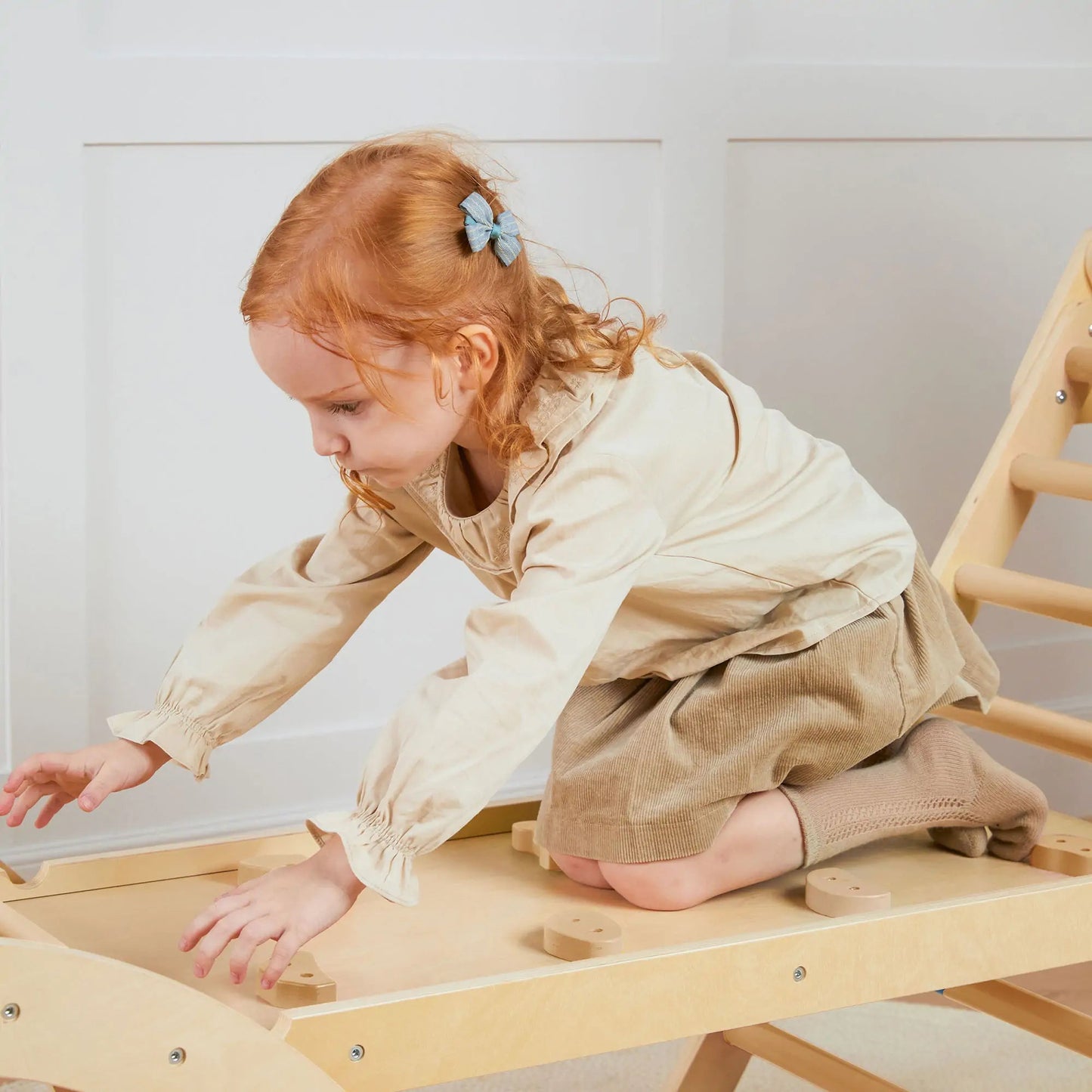 Tiny Land® Montessori climbing set – Pikler triangle with slide - The Nurturing Nook