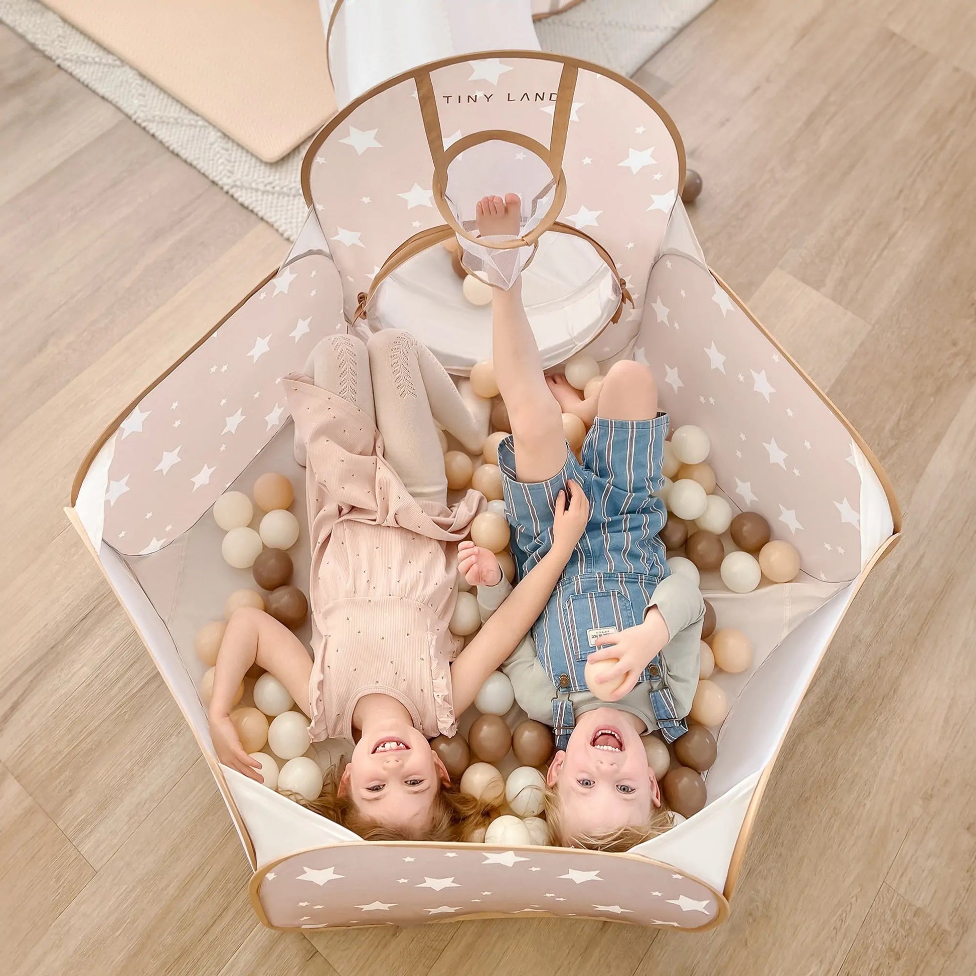 Tiny Land ocean ball set – 200 pcs, neutral colors - The Nurturing Nook