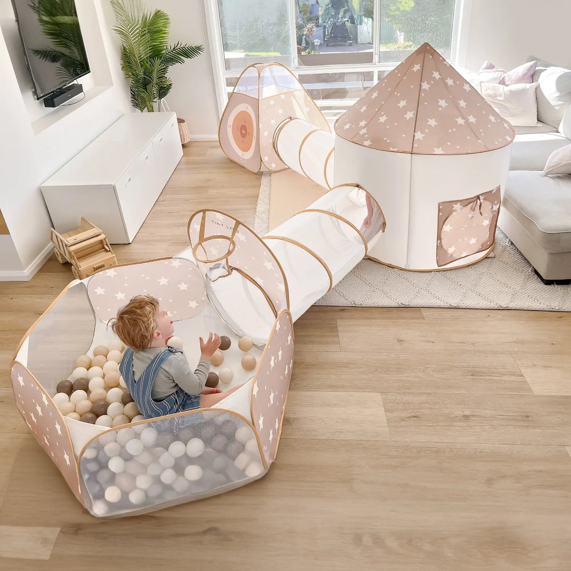 Tiny Land ocean ball set – 200 pcs, neutral colors - The Nurturing Nook