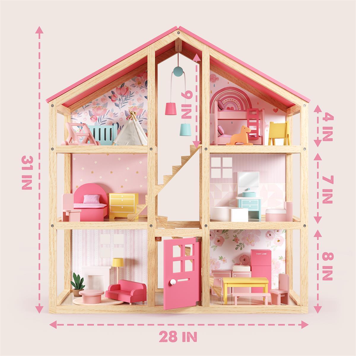 Tiny Land® Sweetwood Love Dollhouse without Dolls - The Nurturing Nook