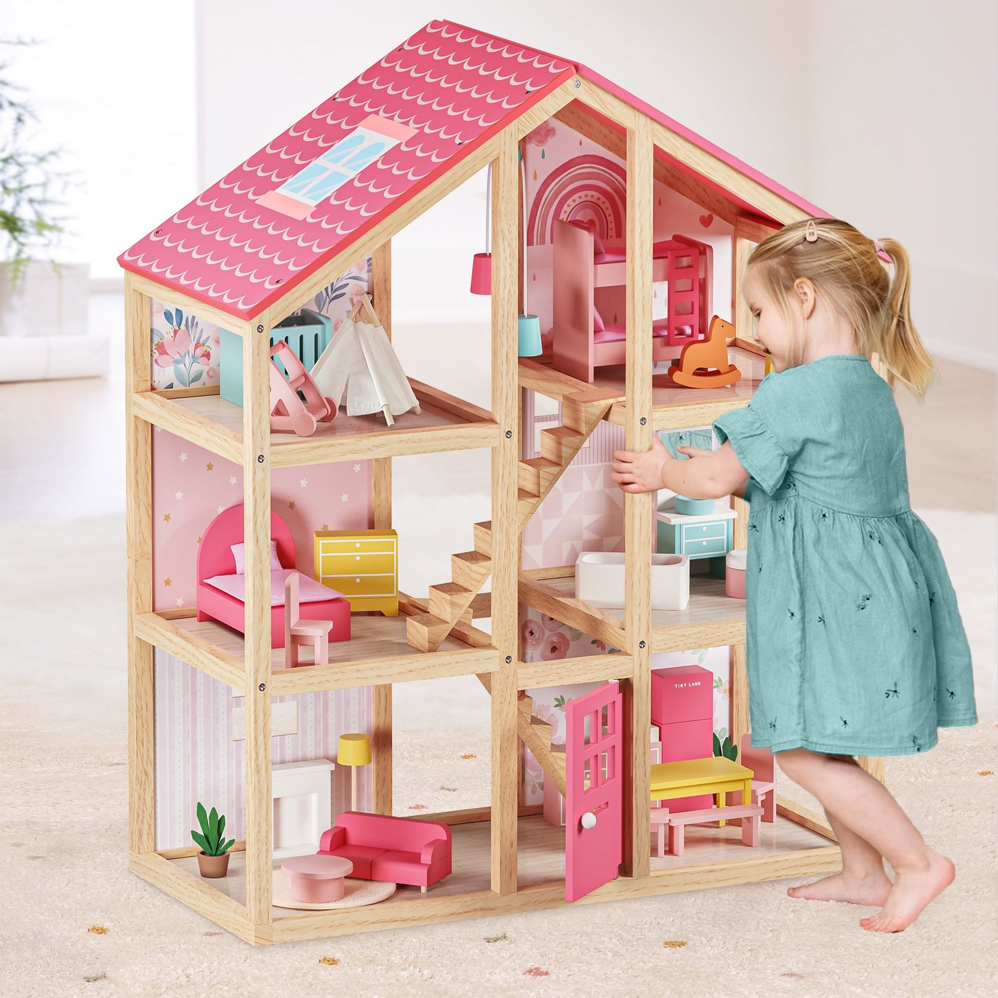 Tiny Land® Sweetwood Love Dollhouse without Dolls - The Nurturing Nook