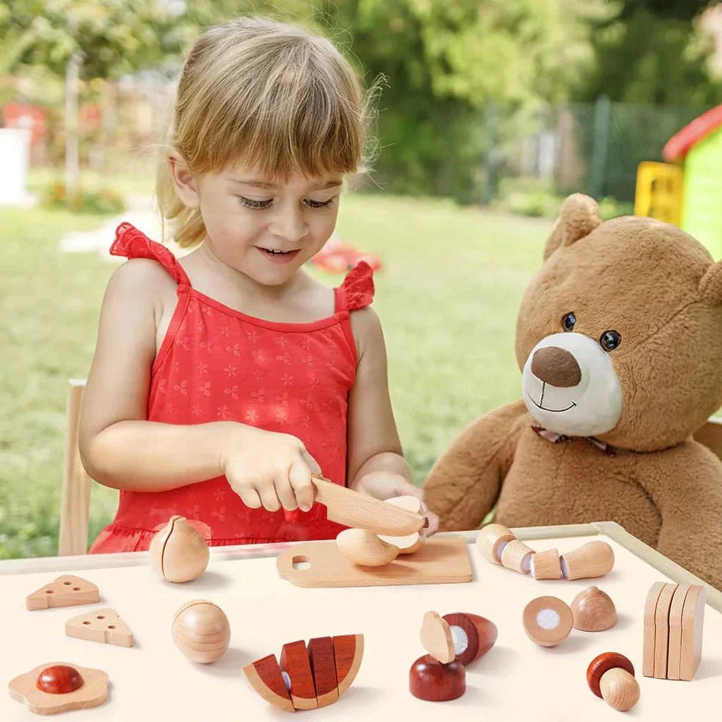 Tiny Land® Wooden Cut and Play Food Toys - The Nurturing Nook
