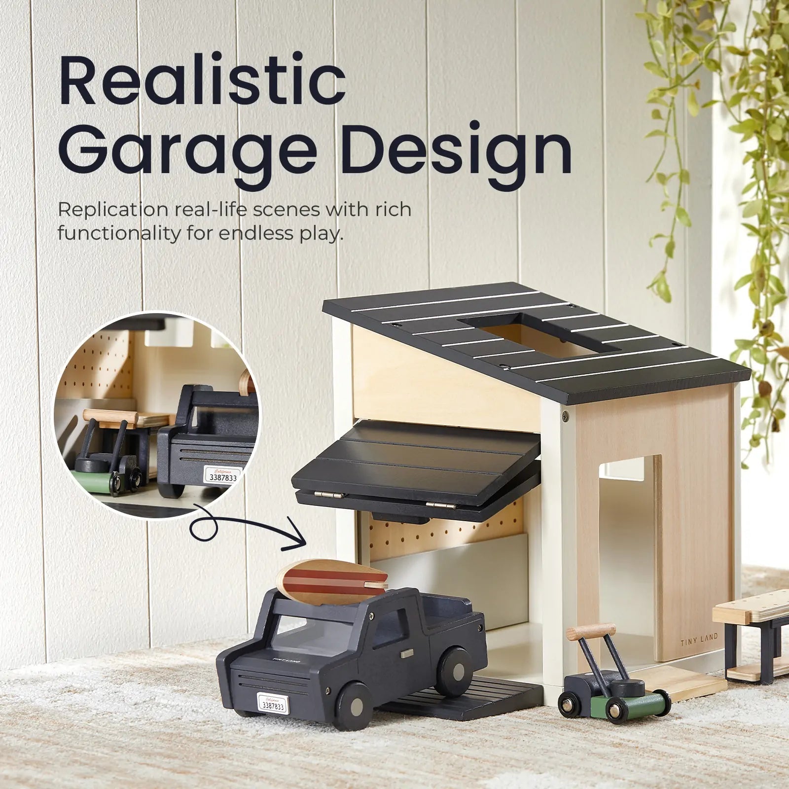 Tiny Land® Wooden Dollhouse - Garage - The Nurturing Nook