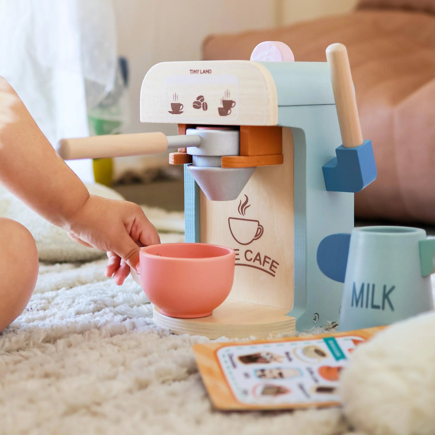 Tiny Land® Wooden Kids Play Coffee Maker Set - The Nurturing Nook