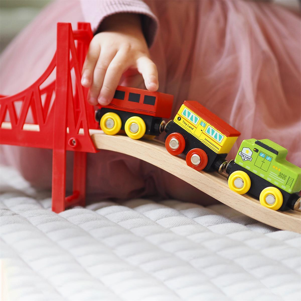 Tiny Land® wooden train sets – 55pcs & 110pcs options - The Nurturing Nook