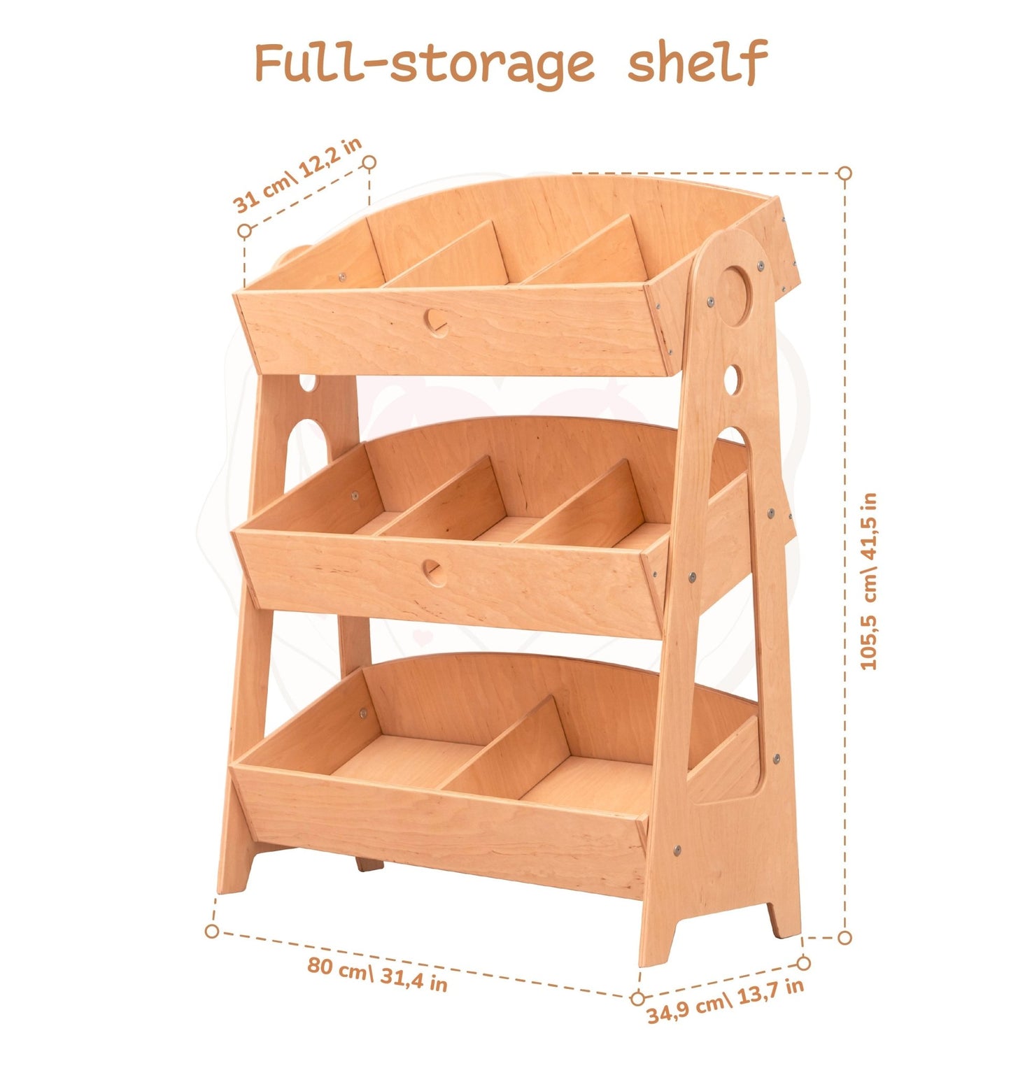 Toy storage organizer – with 8 containers - The Nurturing Nook
