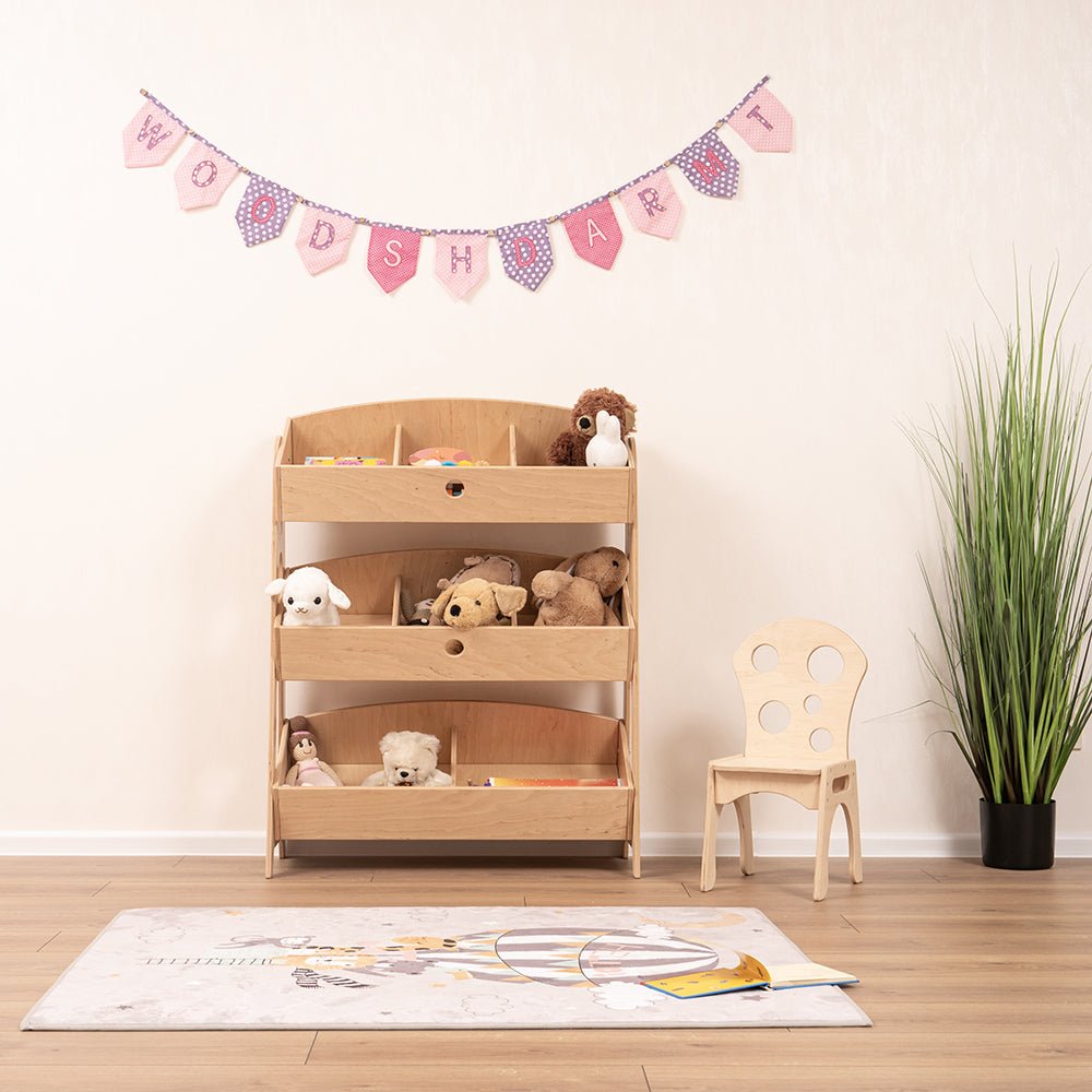 Toy storage organizer – with 8 containers - The Nurturing Nook