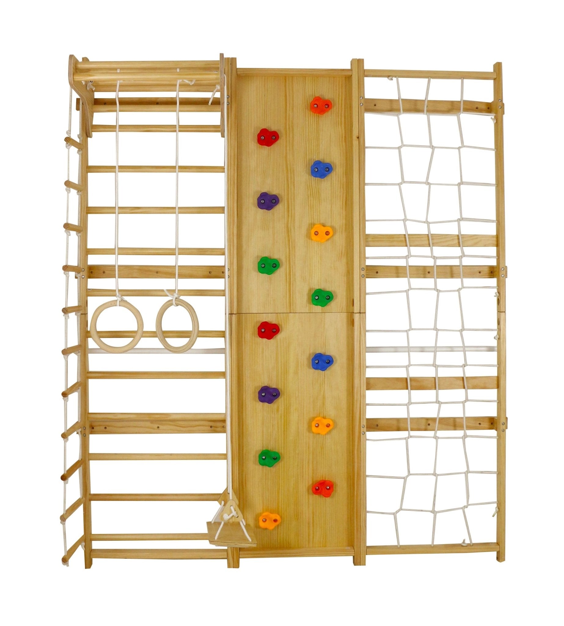 Walnut - 9 - in - 1 Swedish ladder wall gym and climber - The Nurturing Nook