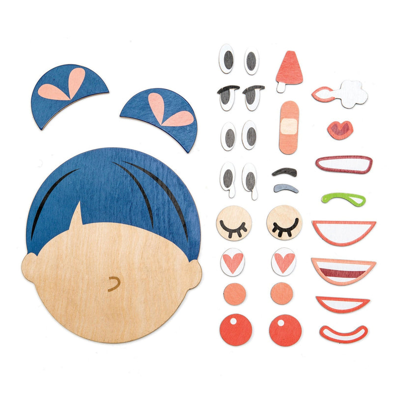 Tender Leaf magnetic wooden emotions face set for kids