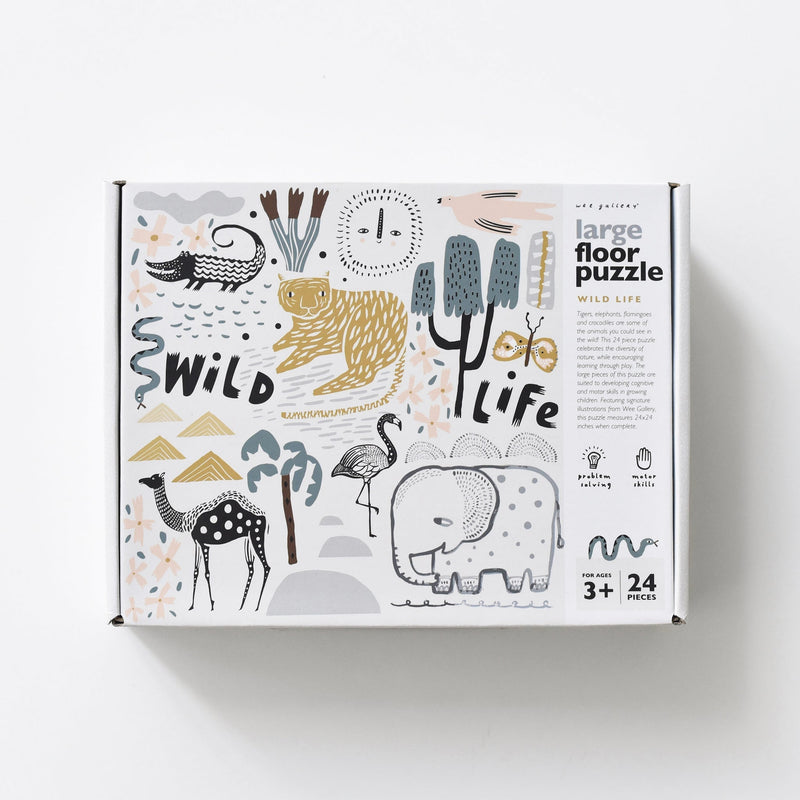 Wild life floor puzzle – 24-piece Montessori animal toy