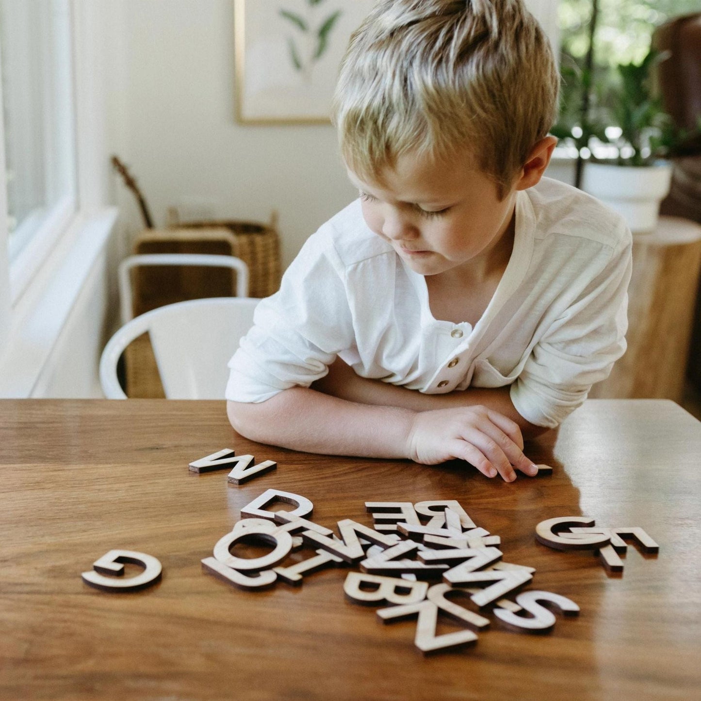 Wooden Alphabet Set • Montessori Movable Alphabet Set, Maple - The Nurturing Nook