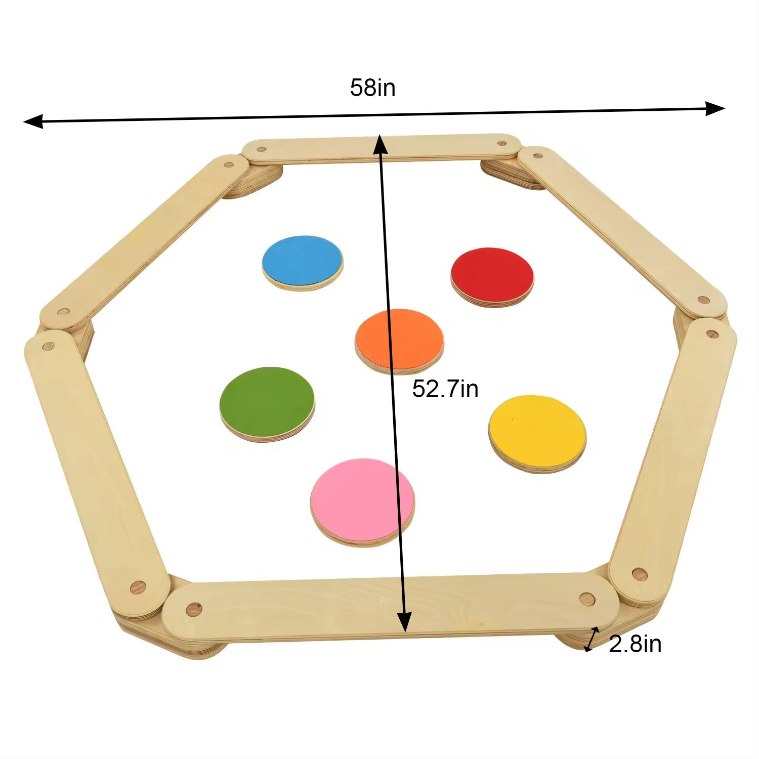 Wooden balance beam stepping stones set - The Nurturing Nook