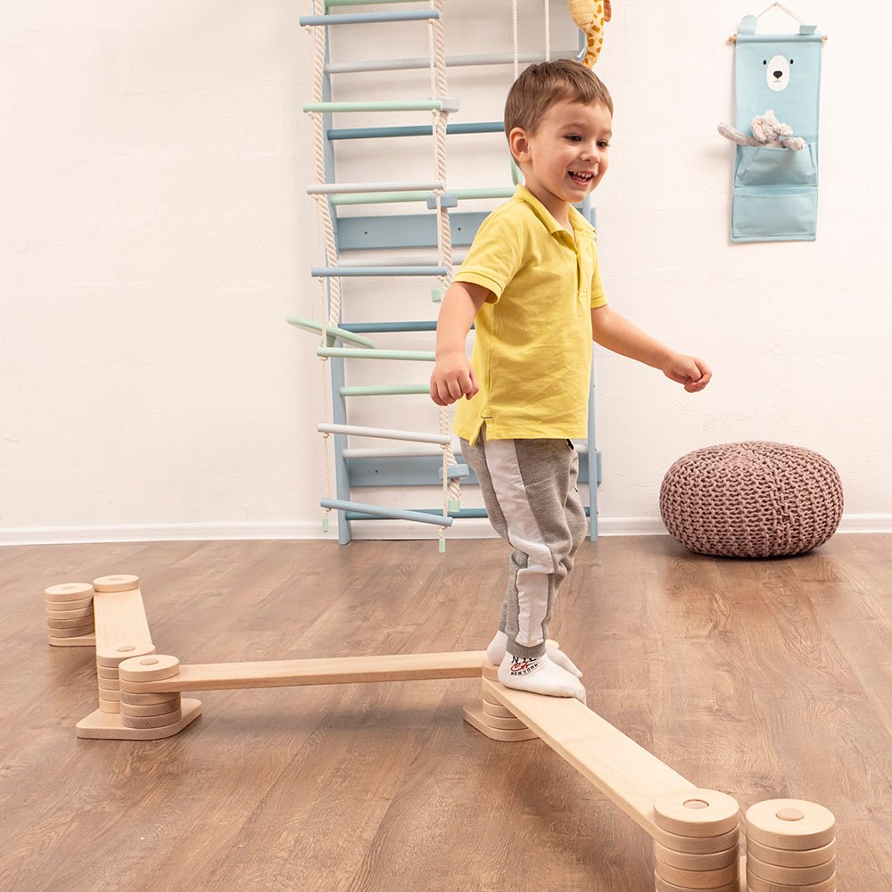 Wooden balance beam – zig - zag or straight - The Nurturing Nook