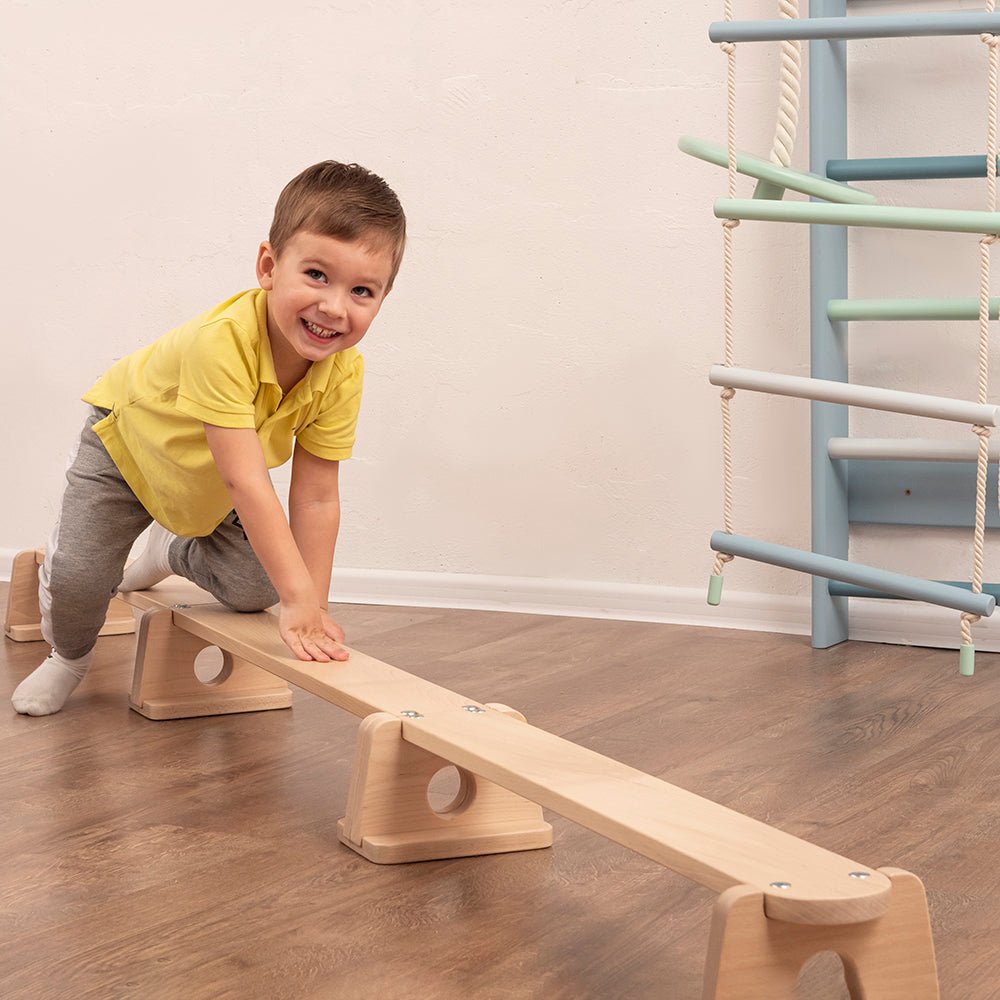 Wooden balance beam – zig - zag or straight - The Nurturing Nook