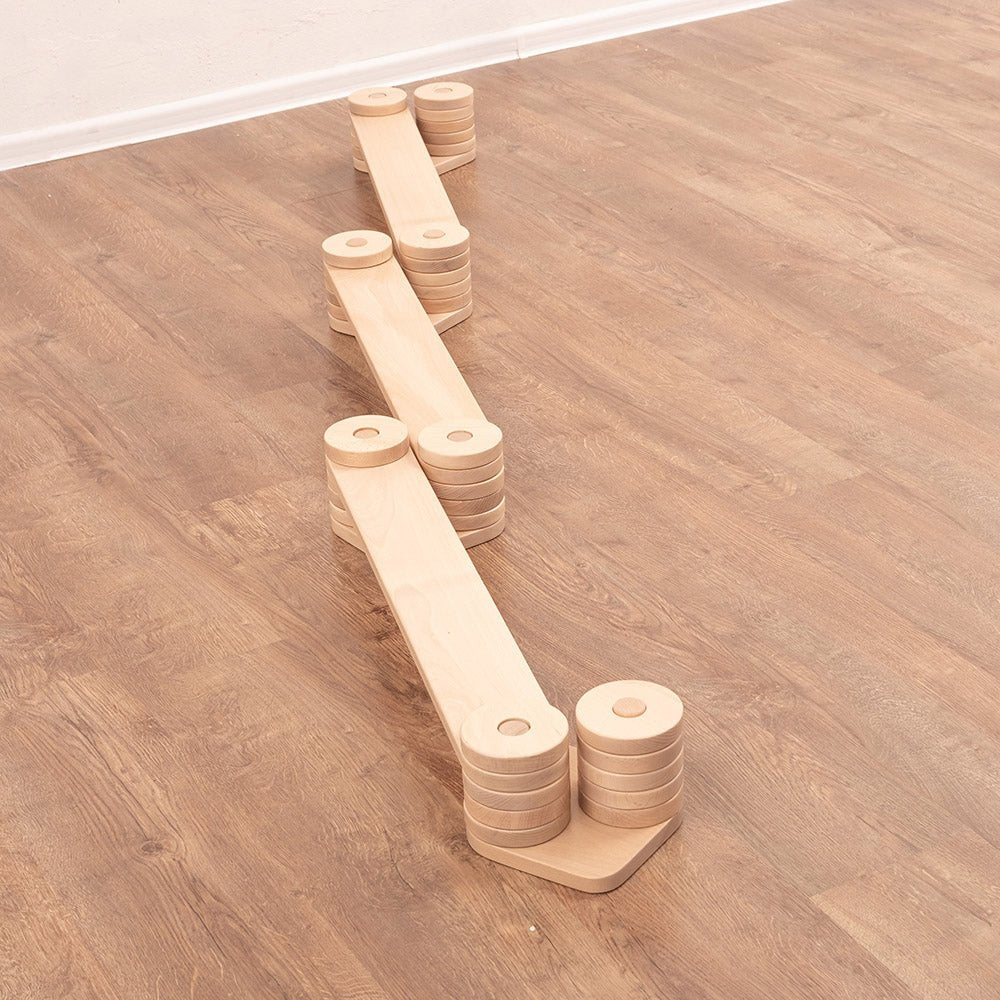 Wooden balance beam – zig - zag or straight - The Nurturing Nook