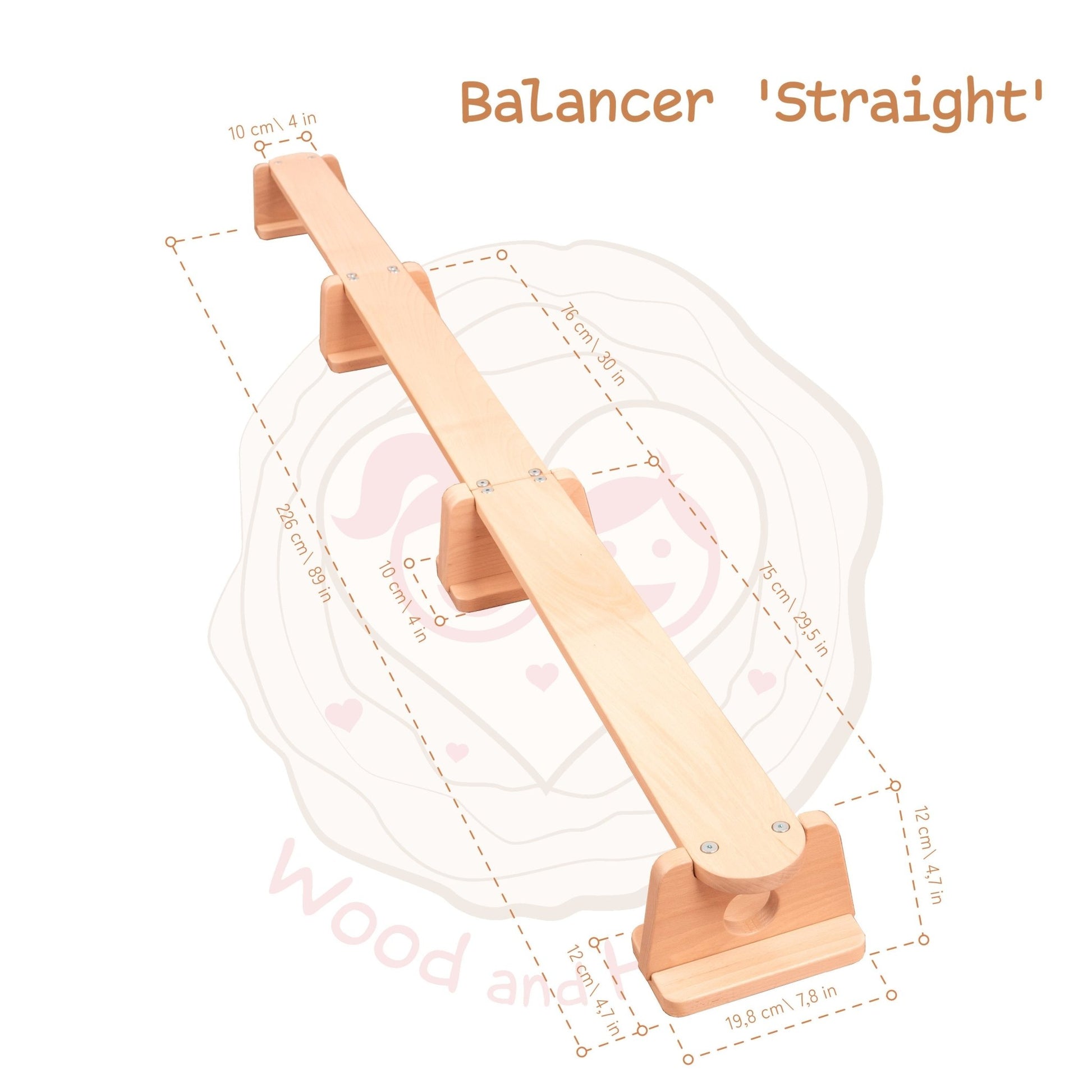 Wooden balance beam – zig - zag or straight - The Nurturing Nook