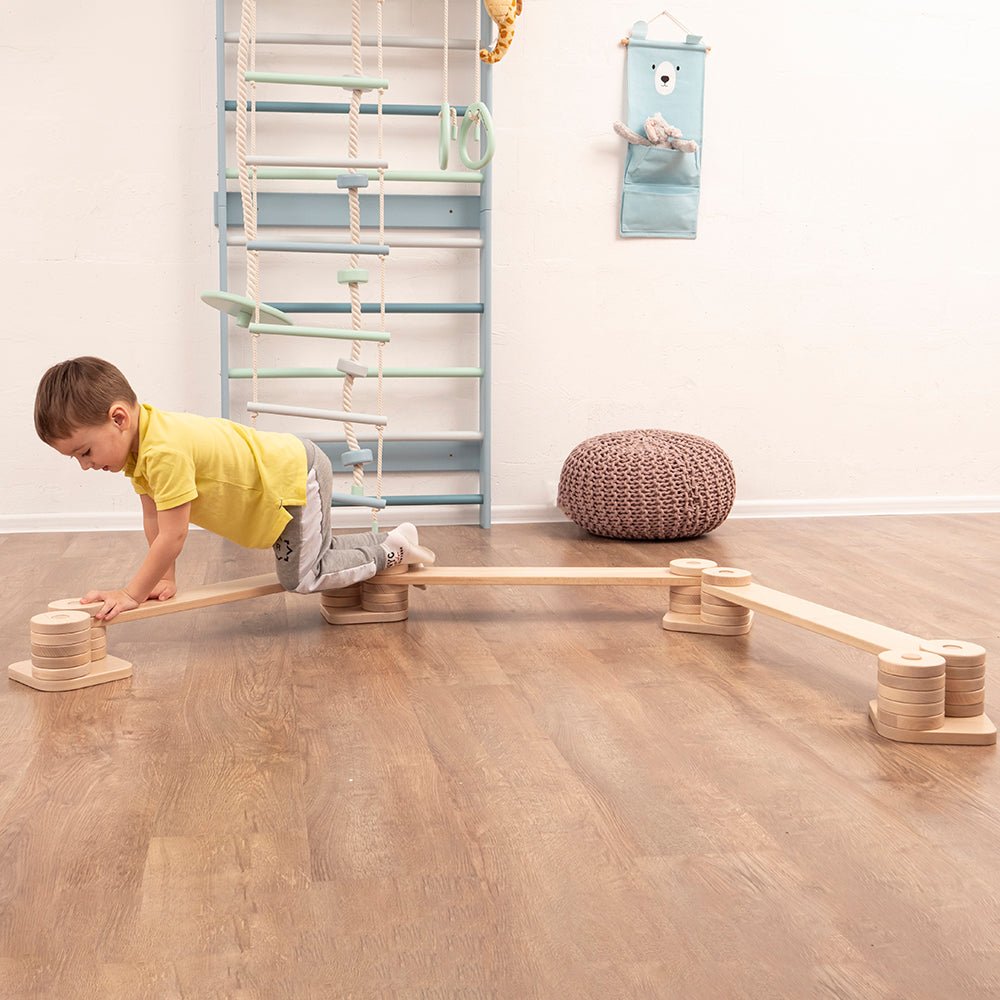 Wooden balance beam – zig - zag or straight - The Nurturing Nook
