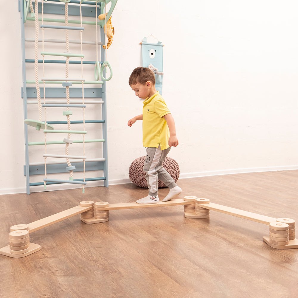 Wooden balance beam – zig - zag or straight - The Nurturing Nook