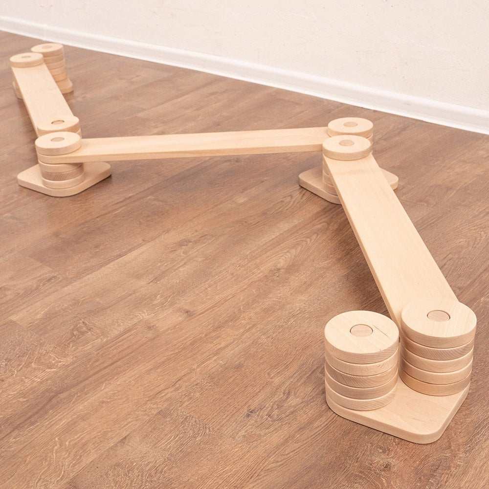 Wooden balance beam – zig - zag or straight - The Nurturing Nook