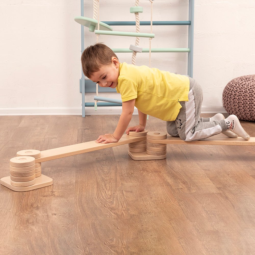 Wooden balance beam – zig - zag or straight - The Nurturing Nook