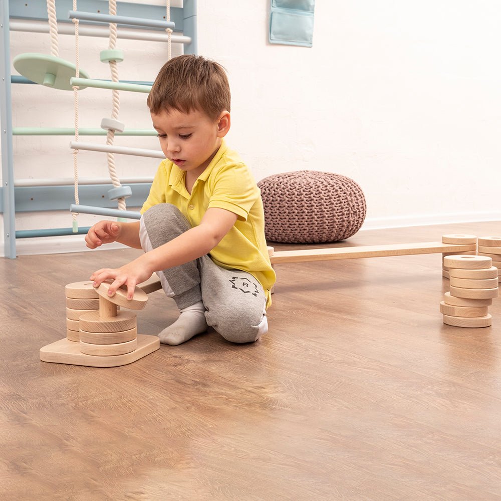 Wooden balance beam – zig - zag or straight - The Nurturing Nook