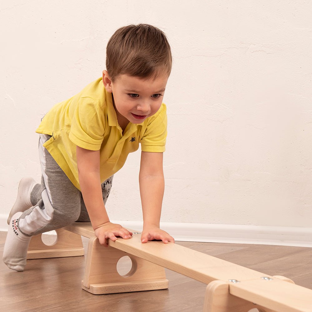 Wooden balance beam – zig - zag or straight - The Nurturing Nook