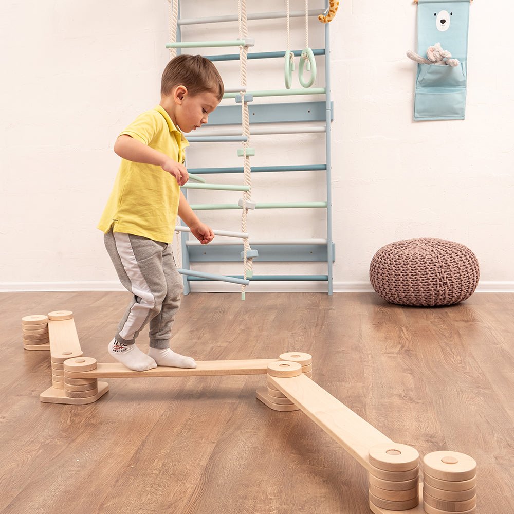 Wooden balance beam – zig - zag or straight - The Nurturing Nook