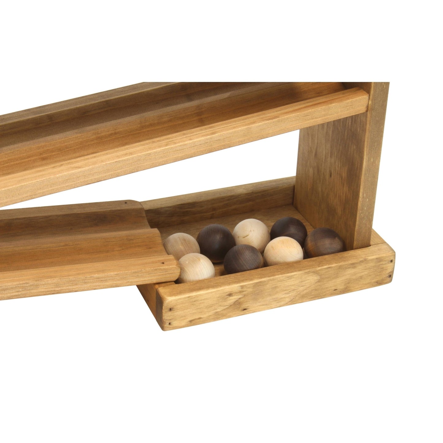 Wooden ball roller racetrack – safe marble - free version, Amish - made - The Nurturing Nook