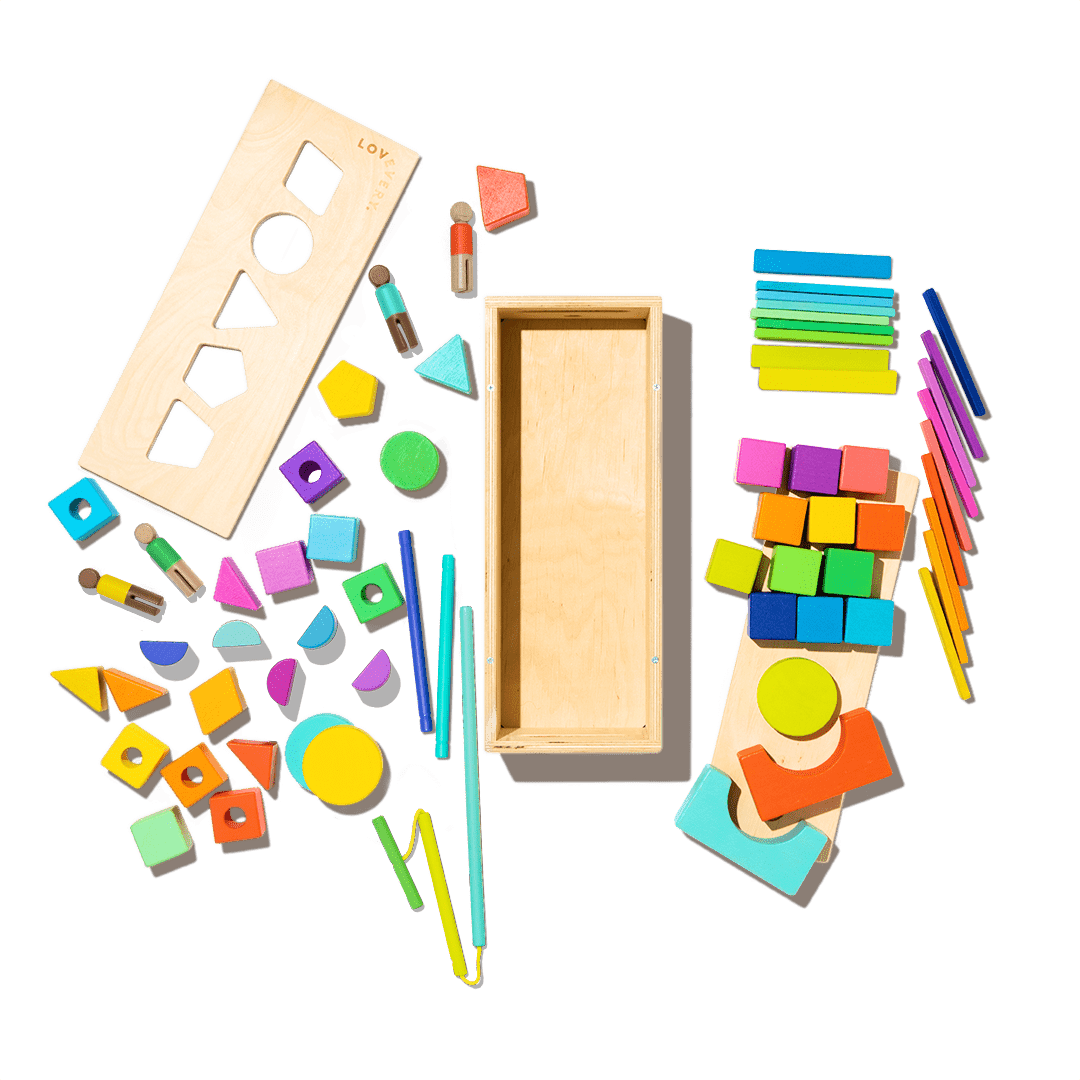 Wooden block set for open - ended play and motor development - The Nurturing Nook