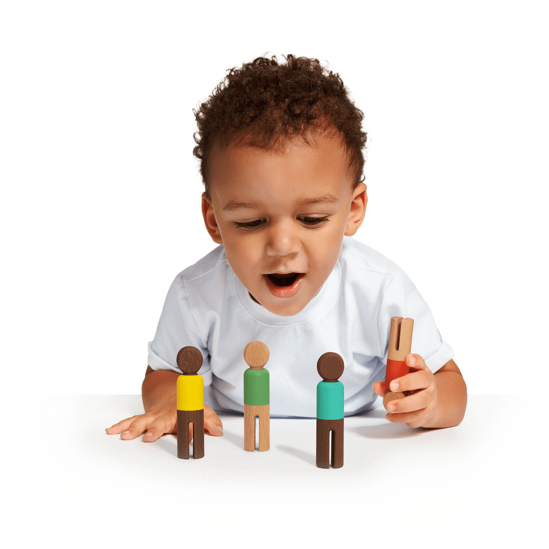 Wooden block set for open - ended play and motor development - The Nurturing Nook